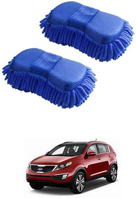 FKOK Microfiber Vehicle Washing  Sponge(Pack Of 2)