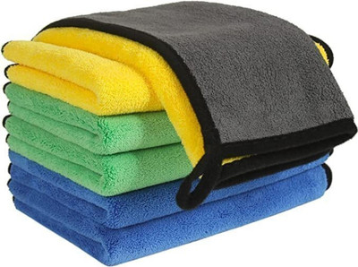 Neekshaa Microfiber Vehicle Washing  Cloth(Pack Of 6, 800 GSM)