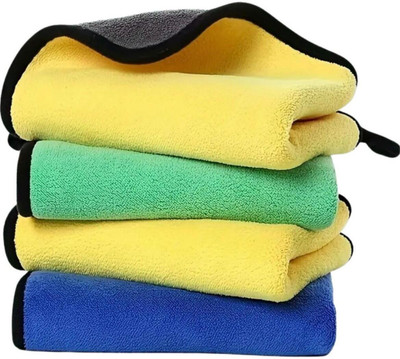AKDC Microfiber Vehicle Washing  Cloth(Pack Of 4, 800 GSM)