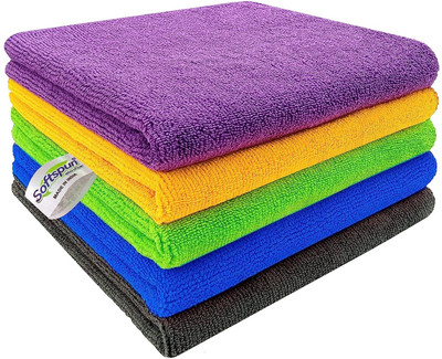 Mana Ayurvedam Fabric Vehicle Washing  Duster(Pack Of 5, 280 GSM)
