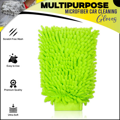 MIKANIX Microfiber Vehicle Washing  Hand Glove(Pack Of 1, 1700 GSM)