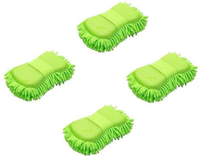 Clivemont Microfiber Vehicle Washing  Sponge(Pack Of 4)