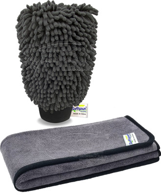 SOFTSPUN Microfiber Vehicle Washing  Cloth(Pack Of 2, 500 GSM)