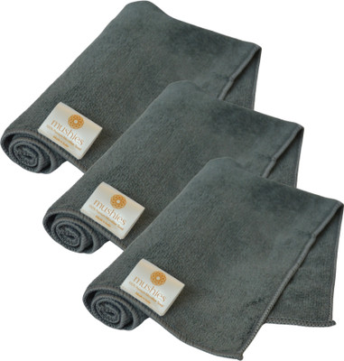 MUSHIES Microfiber Vehicle Washing  Cloth(Pack Of 3, 340 GSM)