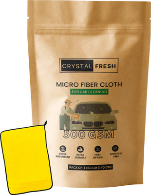CRYSTALFRESH Microfiber Vehicle Washing  Cloth(Pack Of 1, 500 GSM)