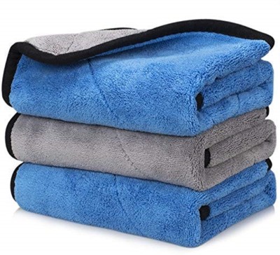 PITRADEV Microfiber Vehicle Washing  Cloth(Pack Of 3, 800 GSM)