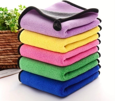 Amonest Microfiber Vehicle Washing  Cloth(Pack Of 5, 600 GSM)