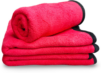 LUMINOKART Fabric Vehicle Washing  Cloth(Pack Of 3, 500 GSM)