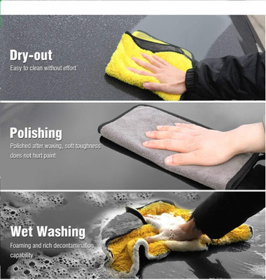 Windwarrior Microfiber Vehicle Washing  Cloth(Pack Of 5, 300 GSM)