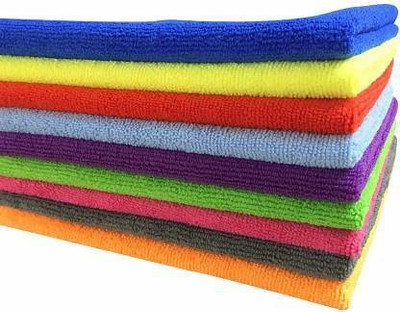 Hitvik Microfiber Vehicle Washing  Cloth(Pack Of 9, 300 GSM)