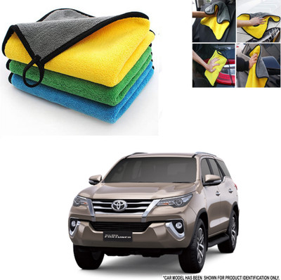 ROYAL AUTO MART Microfiber Vehicle Washing  Cloth(Pack Of 3, 500 GSM)