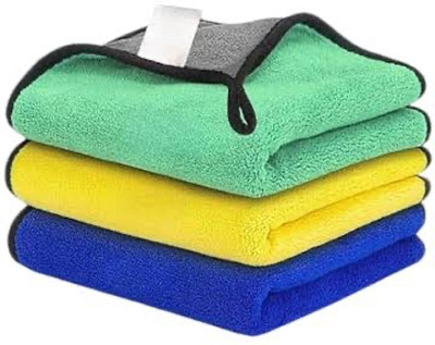 DEVCHHAYA ENTERPRISE Microfiber Vehicle Washing  Cloth(Pack Of 3, 600 GSM)