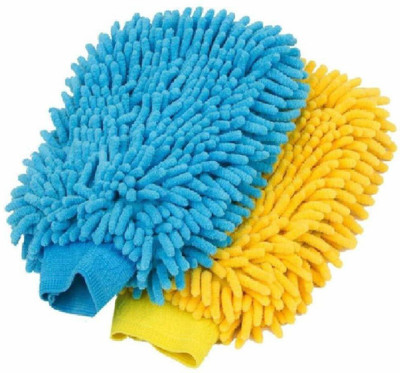 AUTOSITE Microfiber Vehicle Washing  Hand Glove(Pack Of 2)