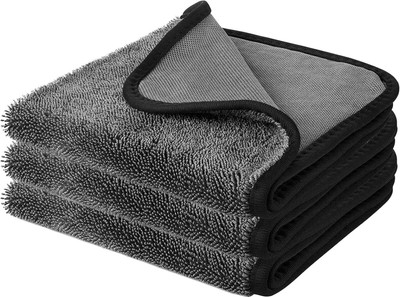 BK 10 IMPORT & EXPORT Microfiber Vehicle Washing  Cloth(Pack Of 3, 500 GSM)