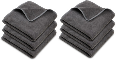 Robustt Microfiber Vehicle Washing  Cloth(Pack Of 6, 350 GSM)
