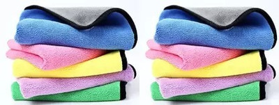 BANISTROKES Microfiber Vehicle Washing  Cloth(Pack Of 10, 800 GSM)
