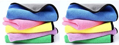 Sheen Microfiber Vehicle Washing  Cloth(Pack Of 10, 800 GSM)