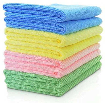 Yashoda lining store Wet and Dry Microfiber Cleaning Cloth(8 Units)