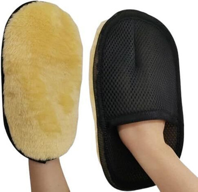 carempire Wool Vehicle Washing  Washing Mitt Hand Glove(Pack Of 2)