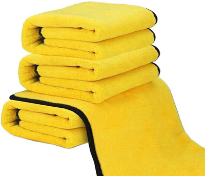 Auto Hub Microfiber Vehicle Washing  Cloth(Pack Of 3, 800 GSM)