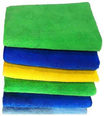 Hitvik Microfiber Vehicle Washing  Cloth(Pack Of 6, 300 GSM)