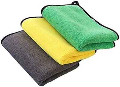 WINKCART Microfiber Vehicle Washing  Cloth(Pack Of 3, 600 GSM)