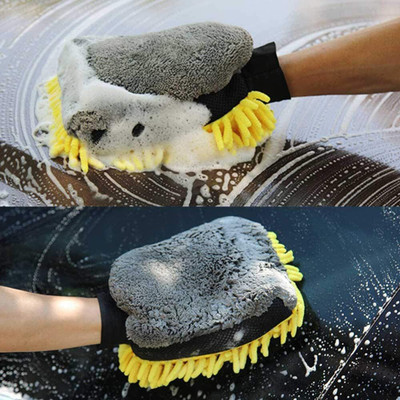 carfrill Microfiber Vehicle Washing  Washing Mitt Hand Glove(Pack Of 2)