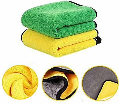 MOCKHE Microfiber Vehicle Washing  Cloth(Pack Of 2, 800 GSM)