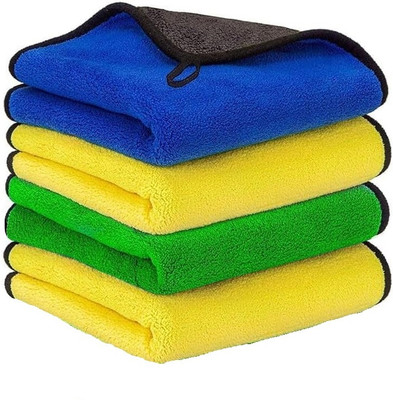Auto Hub Microfiber Vehicle Washing  Cloth(Pack Of 4, 800 GSM)