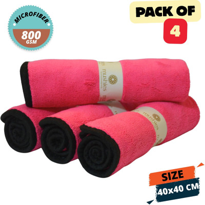 MUSHIES Microfiber Vehicle Washing  Cloth(Pack Of 4, 800 GSM)