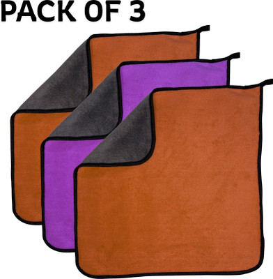 yarnova Microfiber Vehicle Washing  Cloth(Pack Of 3, 500 GSM)