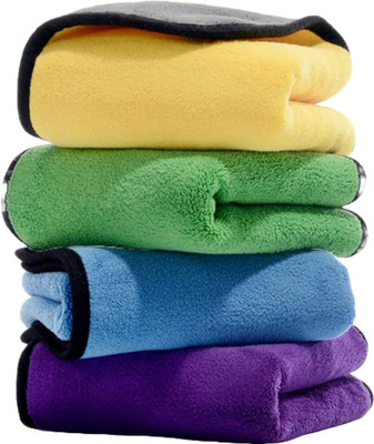 Caronix Microfiber Vehicle Washing  Cloth(Pack Of 4, 600 GSM)