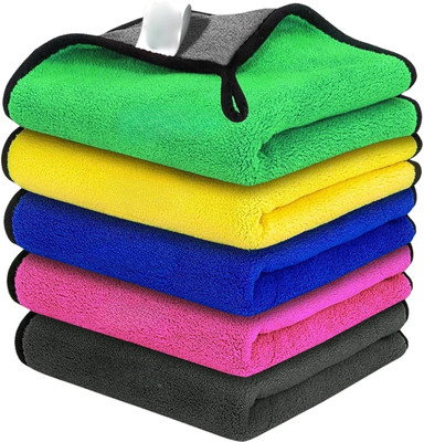 GaxQuly Microfiber Vehicle Washing  Cloth(Pack Of 5)
