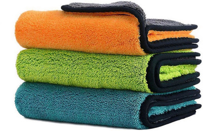 aksmit Microfiber Vehicle Washing  Cloth(Pack Of 3, 800 GSM)