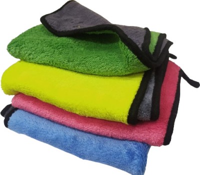 MPE Cotton Vehicle Washing  Cloth(Pack Of 4, 600 GSM)