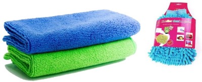 WINKCART Microfiber Vehicle Washing  Cloth(Pack Of 3, 300 GSM)