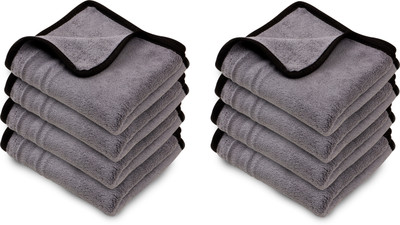 Robustt Microfiber Vehicle Washing  Cloth(Pack Of 8, 500 GSM)