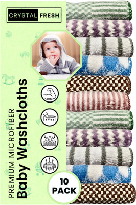 CRYSTALFRESH Microfiber Vehicle Washing  Cloth(Pack Of 10, 250 GSM)