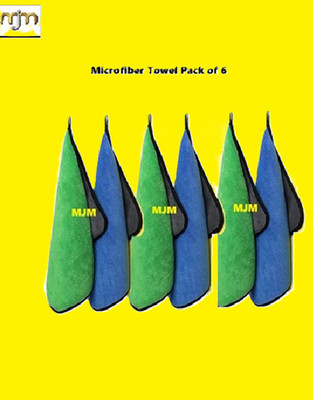 MJM Microfiber Vehicle Washing  Duster(Pack Of 6, 600 GSM)