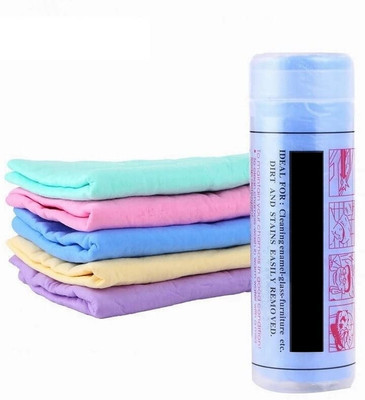 Auto Hub Chamois Leather Vehicle Washing  Cloth(Pack Of 4)