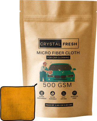 CRYSTALFRESH Microfiber Vehicle Washing  Cloth(Pack Of 1, 500 GSM)