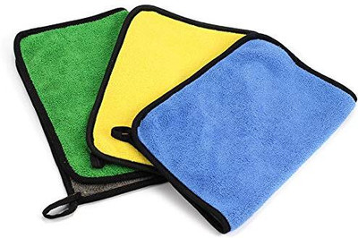 Stadash Microfiber Vehicle Washing  Cloth(Pack Of 3, 800 GSM)