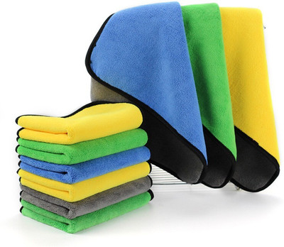 Rossella Microfiber Vehicle Washing  Cloth(Pack Of 9, 800 GSM)