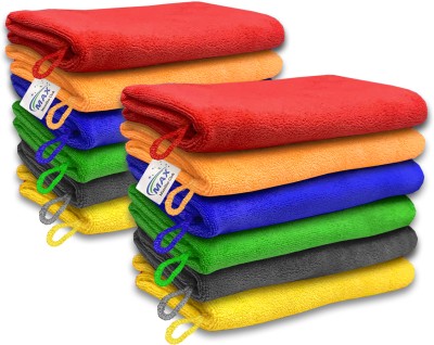 MAX Microfiber Vehicle Washing  Cloth(Pack Of 12, 350 GSM)