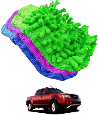 Rhtdm Microfiber Vehicle Washing  Hand Glove(Pack Of 3)