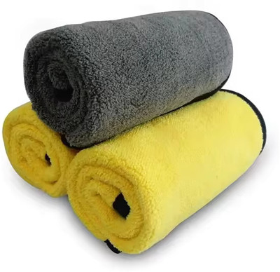 Auto Hub Microfiber Vehicle Washing  Cloth(Pack Of 3, 800 GSM)