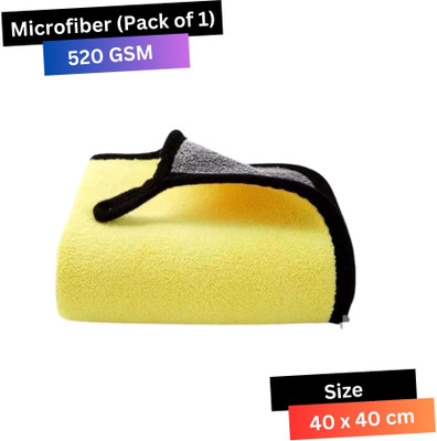 CRYSTALFRESH Microfiber Vehicle Washing  Cloth(Pack Of 1, 520 GSM)