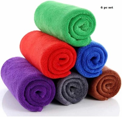 NKE MICROFIBER Microfiber, Cotton Vehicle Washing  Cloth(Pack Of 6, 300 GSM)