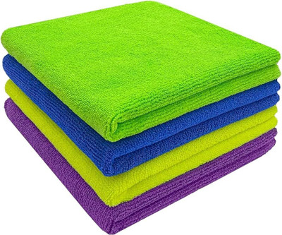 Kyara Care Microfiber Vehicle Washing  Cloth(Pack Of 4, 250 GSM)