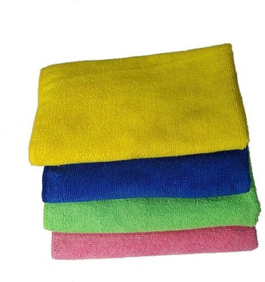 Hitvik Microfiber Vehicle Washing  Cloth(Pack Of 4, 300 GSM)